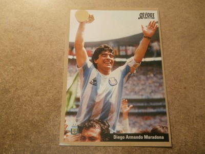 Diego A. Maradona 1983 Panini Spanish Liga Futbol 83 Card #405 PSA 8: POP 3, None Higher! | Auction of Champions