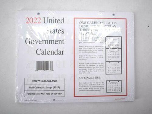 pack-of-10-unicor-2022-united-states-us-government-fed-wall-calendars