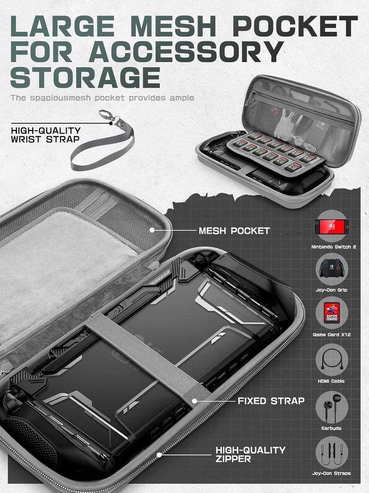 Funda de Transporte Mumba para Nintendo Switch 2, Bolso de Viaje de Gran Capacidad Bolsa Foto 3 de 4