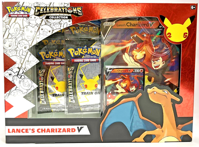 Pokemon Celebrations Lance's Charizard V Collection Box Evolving +