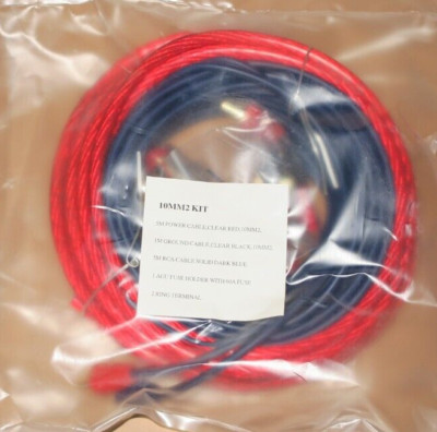 Kabelset 10qmm für Verstärker Einbau  Kabelkit  10mm²