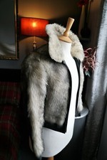 Bespoke Designer Shearling Sheepskin & Leather Jacket Grizzly Aviator Size 8