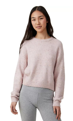 Cotton:On Women's Everything Crew Neck Pullover Sweater Dusty Rose Nep Size L