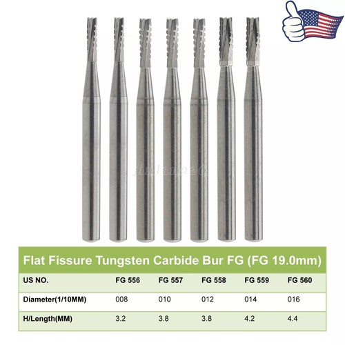 Dental Carbide Burs High Speed FG 19mm / Surgical FGOS FG SL 557 25mm - Picture 5 of 241