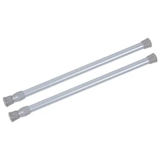 2 Pcs Small Tension Rod, 12 to 20 Inch Curtain Short Rod, Spring Kitchen Curt...