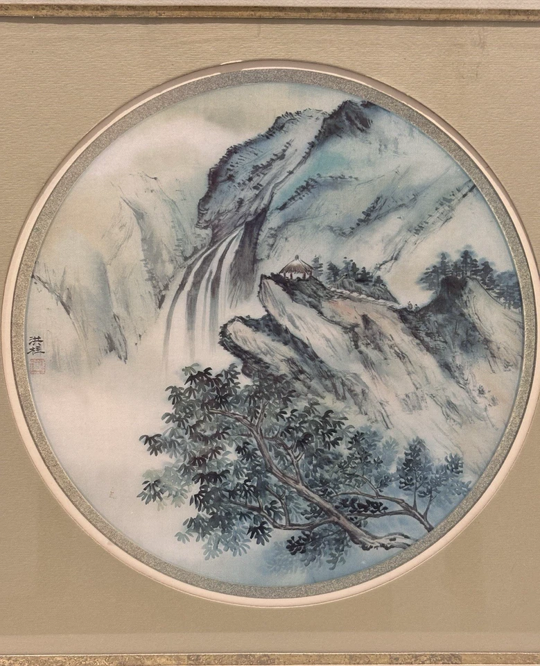 Chinese Landscape Painting on Silk, Signed, Rare Traditional Asian Art Gifts - Image 2 of 4