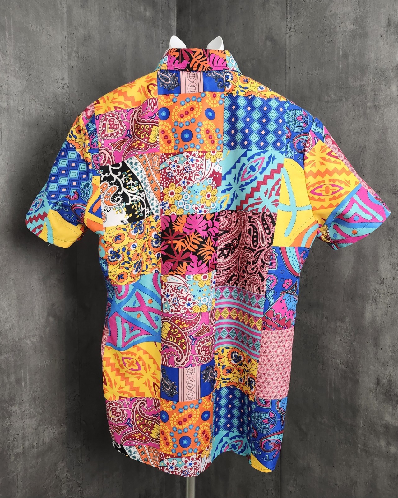 Romwe Multicolor Paisley Patchwork-Like Shirt for… - image 2