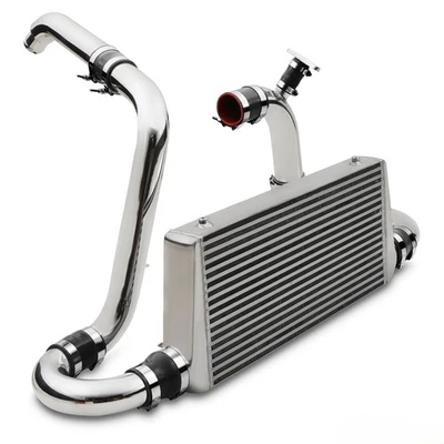 GRAVITY PERFORMANCE KIT INTERCOOLER FMIC MONTAJE FRONTAL ALEACIÓN NEGRA 2.5" PARA MAZDA 3 MPS 2.3 2007-2009