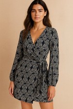 Anthropologie Black Cover Up Wrap  Dress NWT