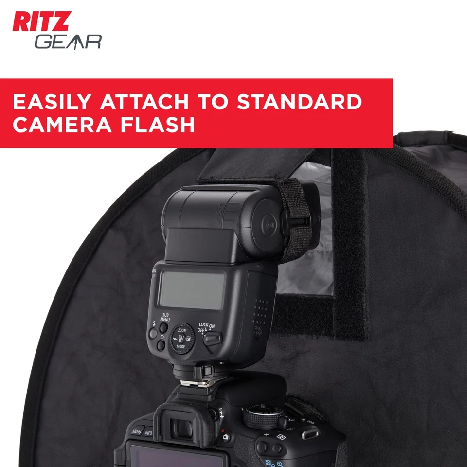 Difusor de flash de anillo magnético plegable universal 45 cm para macro y retrato... Foto 4 de 4