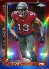 2025 Topps Chrome Football Mike Evans #282 Red White Blue Refractor Buccaneers