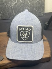 Ariat Mens Square Logo Patch Adjustable Baseball Cap (Blue /Black, One Size)