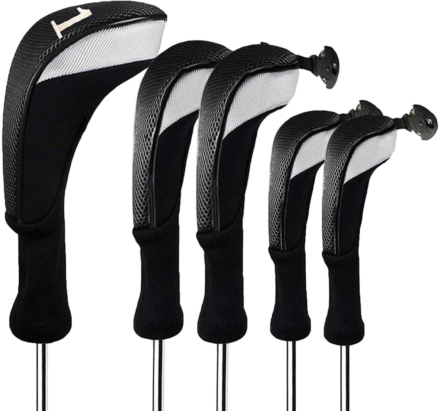 Club Head Covers Woods Driver Fairway Hybrid 5 Pack,headcovers 1 3 5 7 X