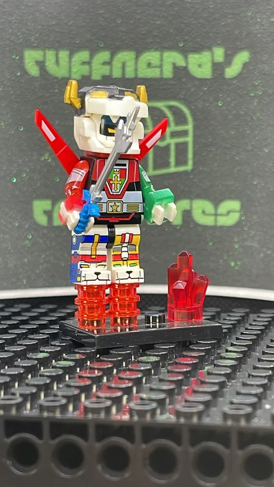 Minifigura clásica impresa en almohadilla personalizada LEGO VOLTRON '84 de ladrillo animado con estuche gratis Foto 2 de 4