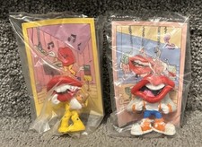 Vintage 1989 TANG LIPS Applause General Foods Figures PVC Lot Of 2 NEW Sealed