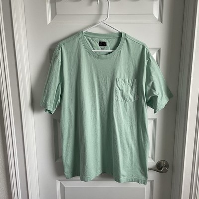 Greg Norman Men s XL Mint Green Pocket T-Shirt Shark Logo SS Excellent