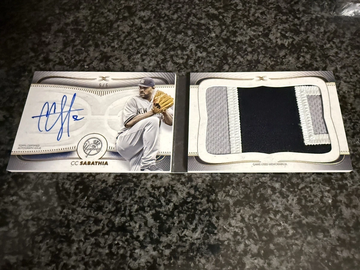 Topps CC Sabathia Baseball New York Yankees Autographed Sports