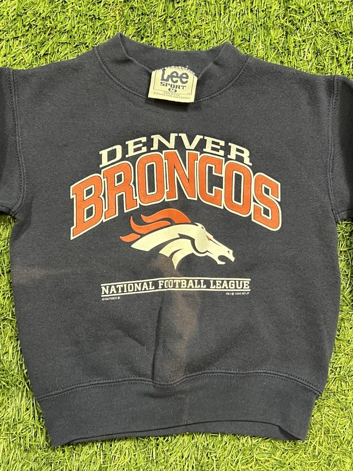 Sudadera De Colección Años 90 Denver Broncos NFL Cuello Redondo Niños Jóvenes M EE. UU. Foto 3 de 4