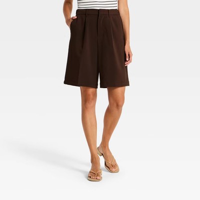 A New Day Women's Bermuda Casual Fashion Shorts 11'' - Brown