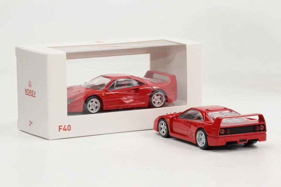 1:43 Jet Auto Norev Ferrari F40 Rosso 1987 Diecast 730001 - Immagine 2 di 4