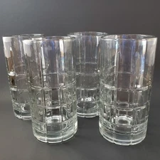 Anchor Hocking  16oz Clear Tartan (Manchester) Tea Glasses