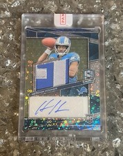 Panini 2023 Spectra Rookie Patch Auto Neon Blue #211 Hendon Hooker /50 Lions