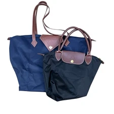 LONGCHAMP & BOJLY Womens Tote Bags LOT 2 Sizes Ladies Folding Shoulder Bag