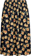 Women ladies Summer Floral Print Skirt Elasticated Waist Size 12-24 length 27"