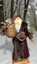 1992 Barbara Dullum Father Christmas Santa Doll Ltd Ed 113/200 Primative 19"