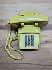 NICE vintage Yellow Push Button Desk Telephone Bell System-Western Electric, USA