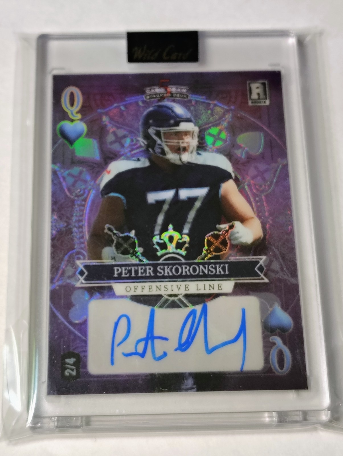 Peter Skoronski Wild Card 5 Card Draw Stacked Deck Queen Autographs #PSA Base