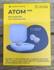 Audien Atom One Rechargeable OTC Hearing assistance .No prescription needed!