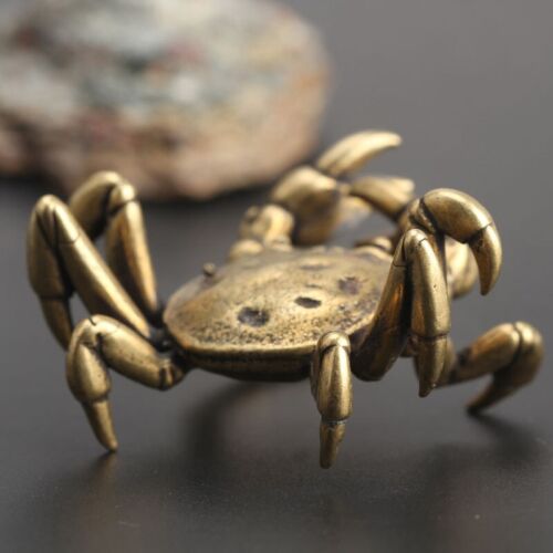 Stunning Copper Crab Sculpture for Desk Decoration Handmade Decorative Piece - Picture 1 of 8