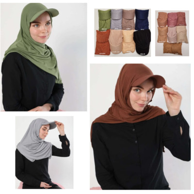 Jersey Cap Hijab Made in Turkey Hijab Cap Instant Hijab Cap befestigt mit Haube