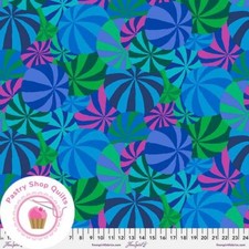 KAFFE FASSETT Free Spirit BEACH BALLS GP037 Blue Quilt Fabric
