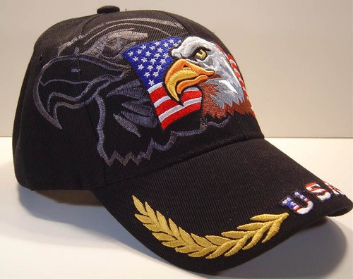 ¡NUEVO AL POR MAYOR! GORRA MILITAR BANDERA DE EE. UU. SOMBRERO NEGRO - Imagen 3 de 4