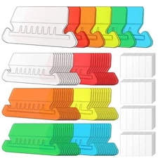 60 Pcs 2" Hanging File Folder Tabs and 60 Pcs Inserts for Quick Identification