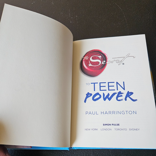 THE SECRET, TO TEEN POWER. PAUL HARRINGTON. 2009 SIMON PULSE HARDCOVER BOOK - Picture 5 of 7