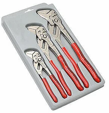 KNIPEX 00 20 06 Us2 002006US2 Multi-Purpose Pliers 3 Piece Smooth Jaw Plier Set 