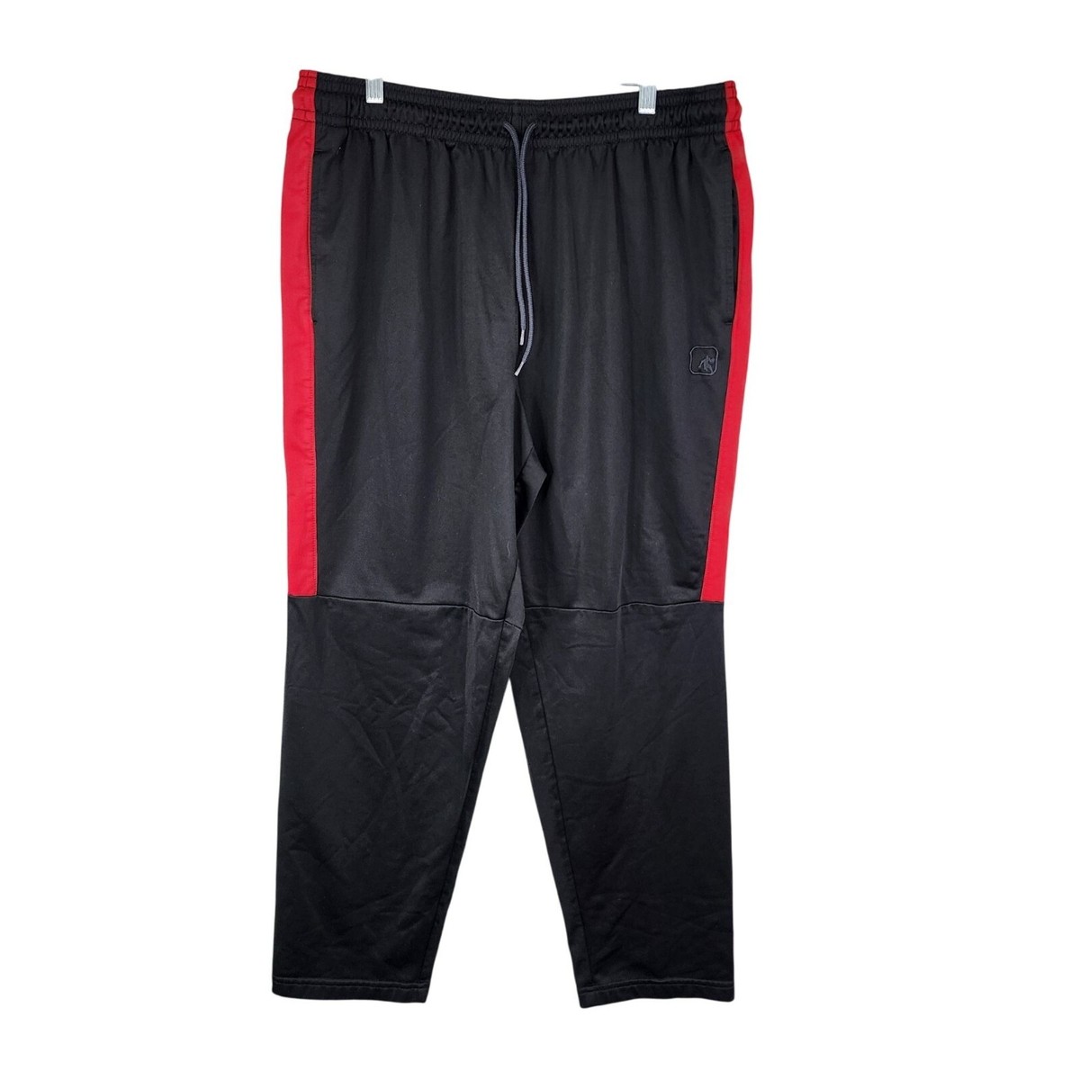 Mens Black & Red AND1 Athletic Jogger Pants Drawstring