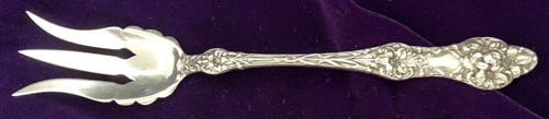 Alvin Sterling Flatware, Orange Blossom, Fork, 6 1/8 inches - Picture 2 of 8