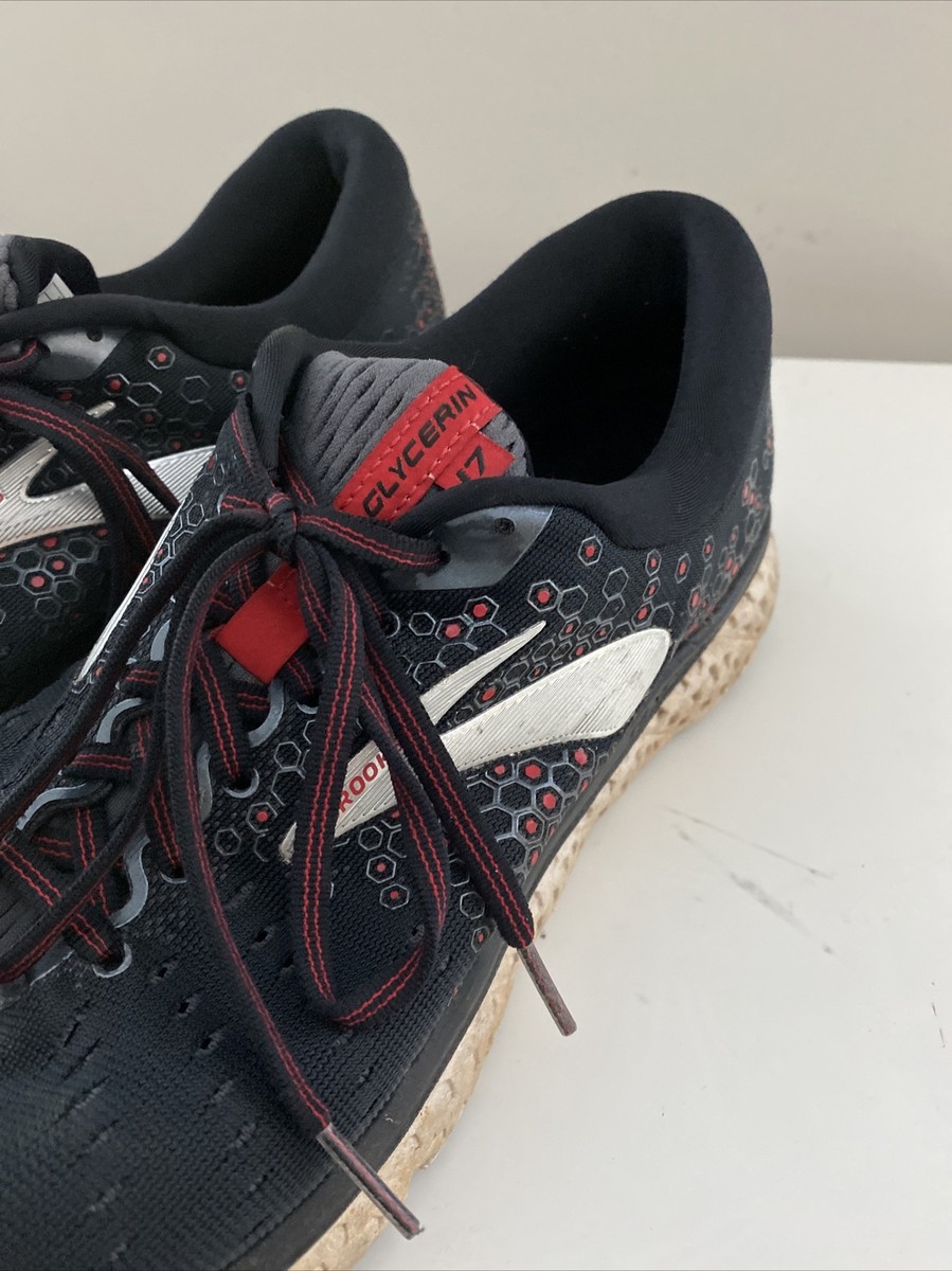 Brooks Glycerin 17 Mens Running Shoes Navy Blue Red Silver 1102961D414 size 12 Brooks Glycerin 17 - Cushioned Neutral Running Shoes main image 4