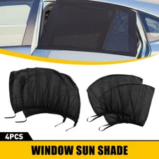 4PCS Car Window Side Screen Sun Mesh Shade Cover Sunshade Visor Net Universal