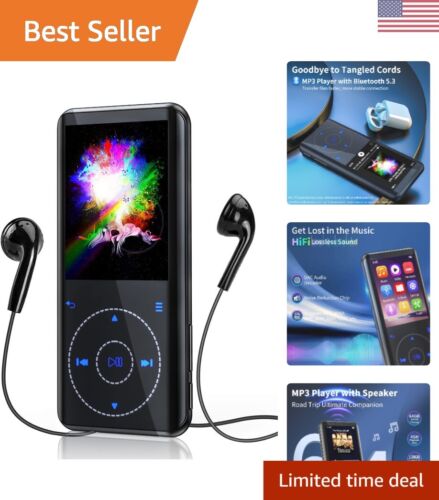 Lecteur MP3 HiFi 64 Go avec Bluetooth 5.3 et écran incurvé - Musique portable Joy - Photo 1 sur 9