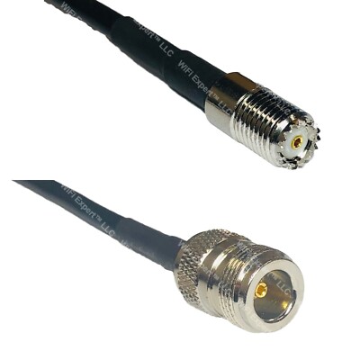 RFC240UF MINI UHF FEMALE to N FEMALE RF Cable FAST-SHIP LOT