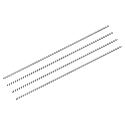 MECCANIXITY 304 Stainless Steel Round Rods - 3.5mm X 350mm Solid Shafts For DIY Models, Pack Of 10