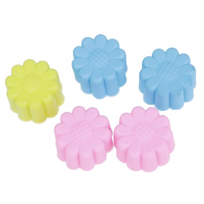 Silicone Sun Flower Muffin Cookie Cup Cake Egg Tart Mold Chocolate Pudding IY~JO