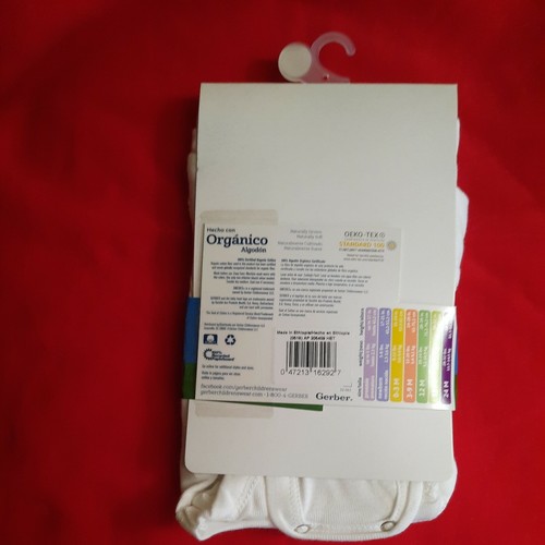 Gerber Organics Long Sleeved White Onesies 3-pack size Preemie Organic Cotton - Picture 3 of 5