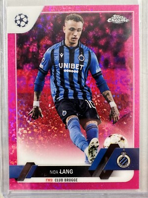 Noa Lang 2022-23 Topps Chrome UEFA UCC Pink Mini Diamonds Refractor #/175 PSV