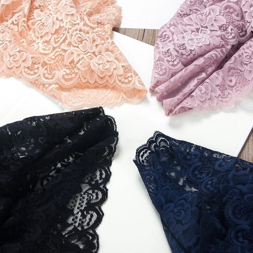 3Pcs Womens Lace High Waist Panties Underwear Briefs Lingerie Knicker Plus Size - Picture 6 of 52